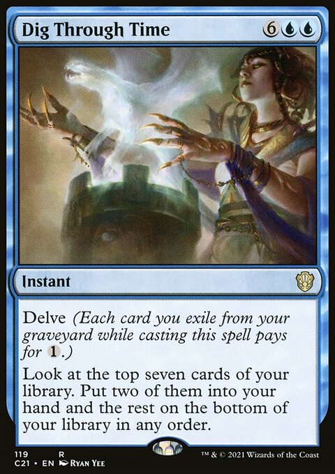 Dig Through Time, Commander 2021 #119, Magic: The Gathering card