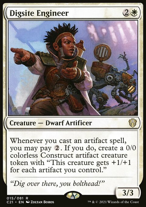 Digsite Engineer, Commander 2021 #15, Magic: The Gathering card
