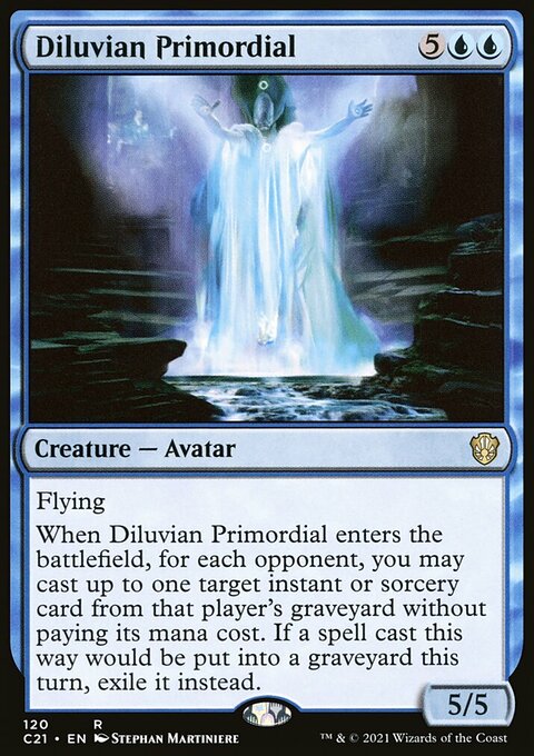 Diluvian Primordial, Commander 2021 #120, Magic: The Gathering card
