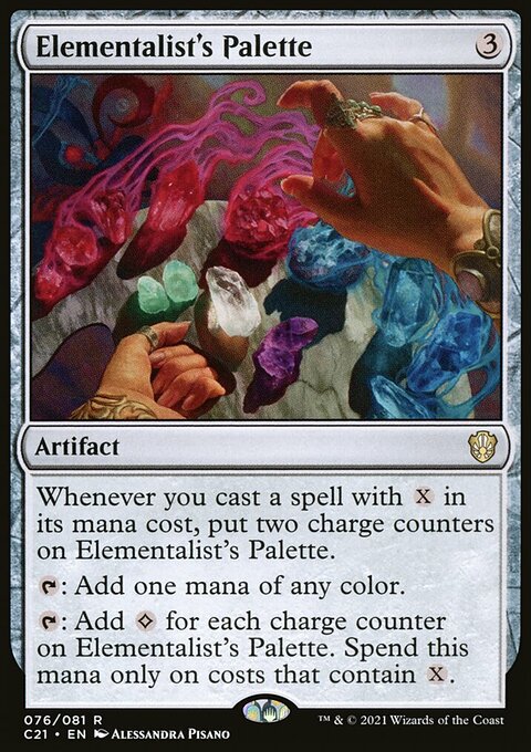 Elementalist's Palette, Commander 2021 #76, Magic: The Gathering card