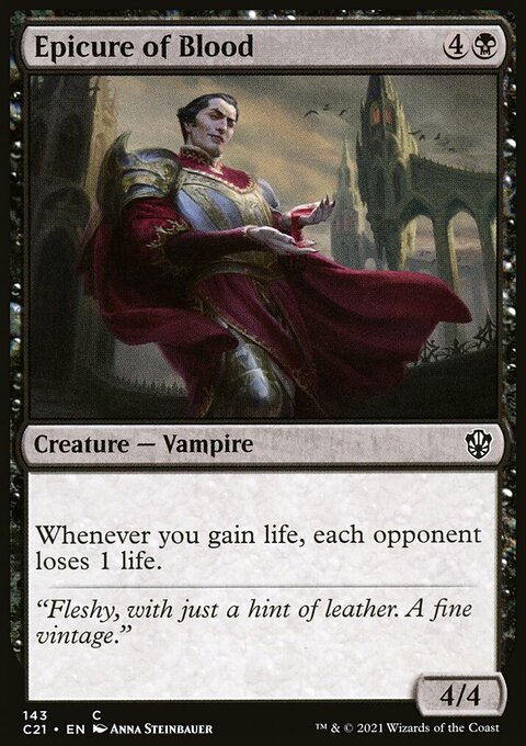 Epicure of Blood, Commander 2021 #143, Magic: The Gathering card