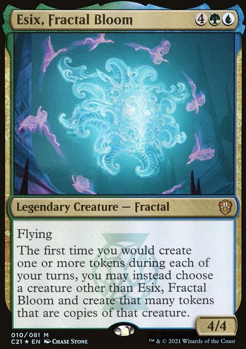 Esix, Fractal Bloom, Commander 2021 #10, Magic: The Gathering card