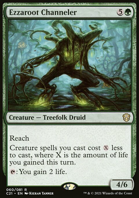 Ezzaroot Channeler, Commander 2021 #60, Magic: The Gathering card