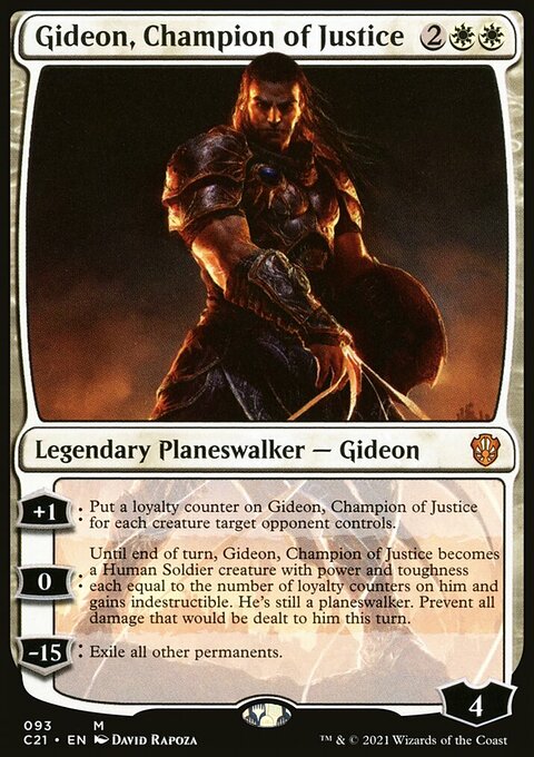Gideon, Champion of Justice, Commander 2021 #93, Magic: The Gathering card