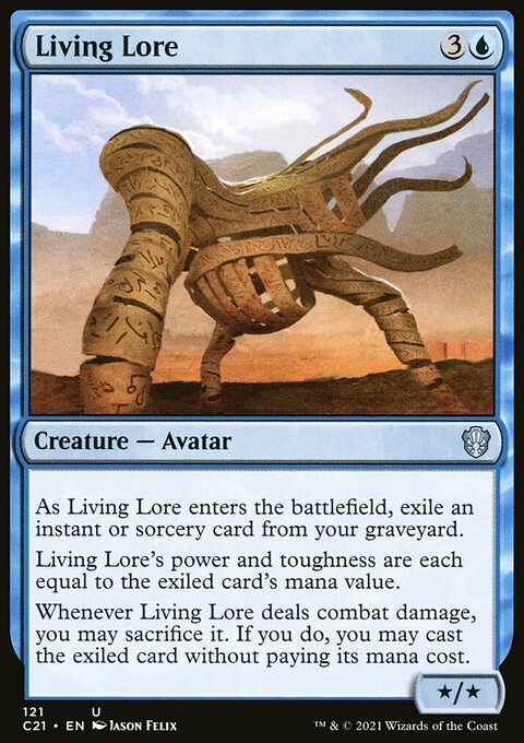Living Lore, Commander 2021 #121, Magic: The Gathering card