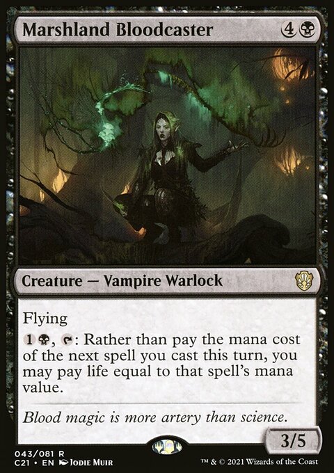 Marshland Bloodcaster, Commander 2021 #43, Magic: The Gathering card