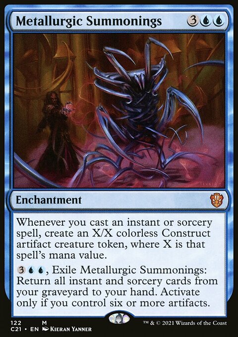 Metallurgic Summonings, Commander 2021 #122, Magic: The Gathering card