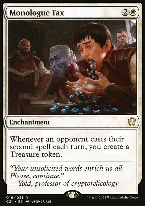 Monologue Tax, Commander 2021 #19, Magic: The Gathering card