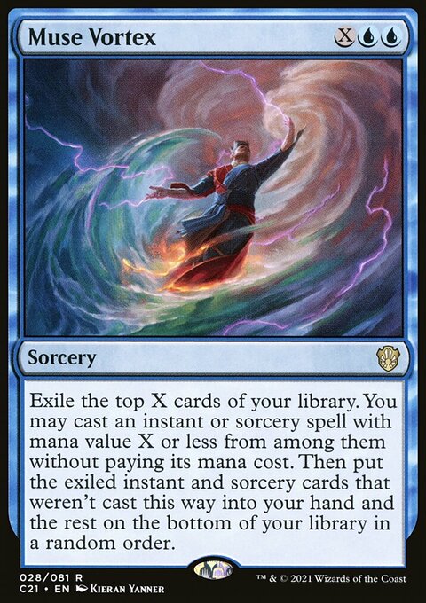 Muse Vortex, Commander 2021 #28, Magic: The Gathering card