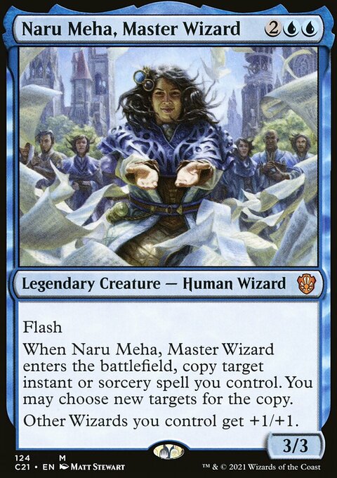 Naru Meha, Master Wizard, Commander 2021 #124, Magic: The Gathering card