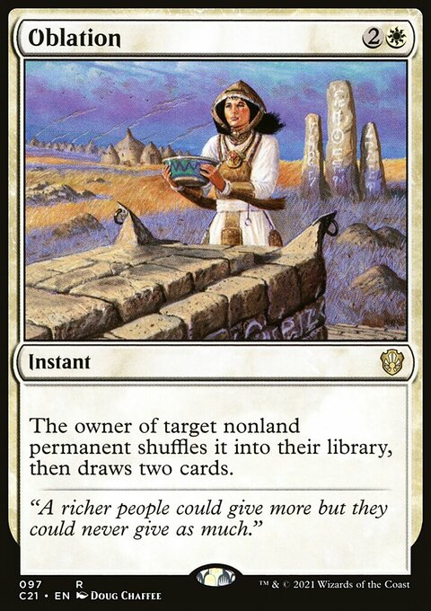 Oblation, Commander 2021 #97, Magic: The Gathering card