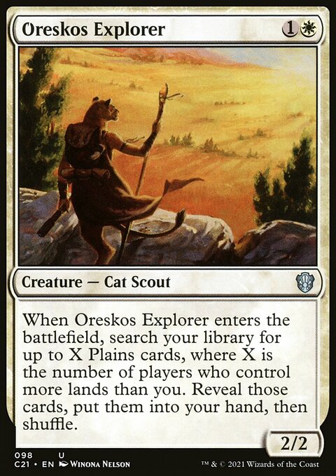 Oreskos Explorer, Commander 2021 #98, Magic: The Gathering card
