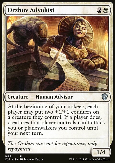 Orzhov Advokist, Commander 2021 #99, Magic: The Gathering card