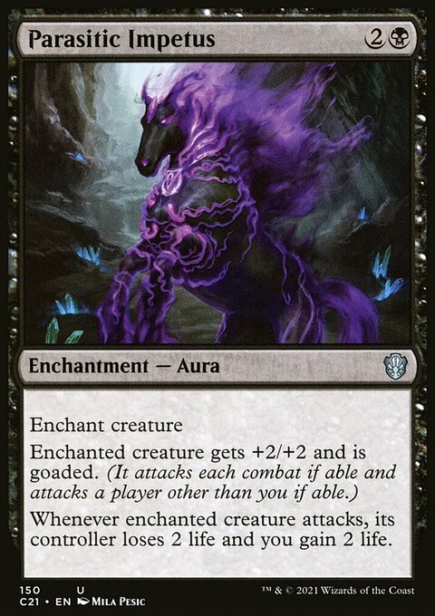 Parasitic Impetus, Commander 2021 #150, Magic: The Gathering card