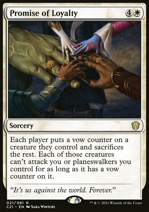 Promise of Loyalty, Commander 2021 #21, Magic: The Gathering card