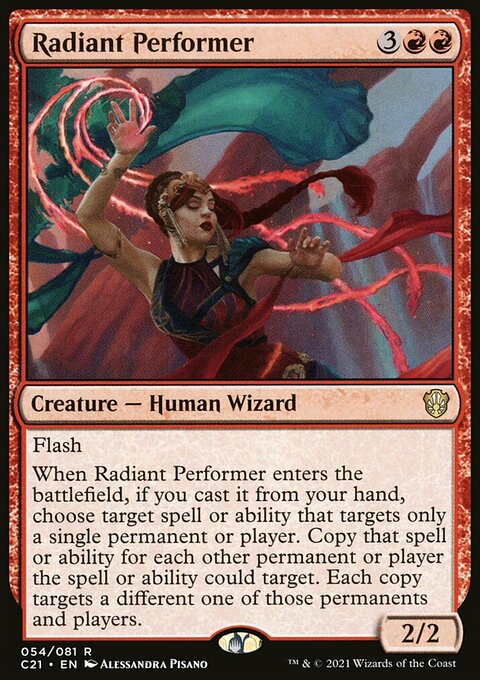 Radiant Performer, Commander 2021 #54, Magic: The Gathering card