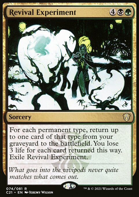 Revival Experiment, Commander 2021 #74, Magic: The Gathering card
