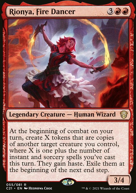 Rionya, Fire Dancer, Commander 2021 #55, Magic: The Gathering card