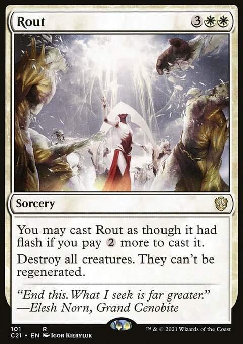 Rout, Commander 2021 #101, Magic: The Gathering card