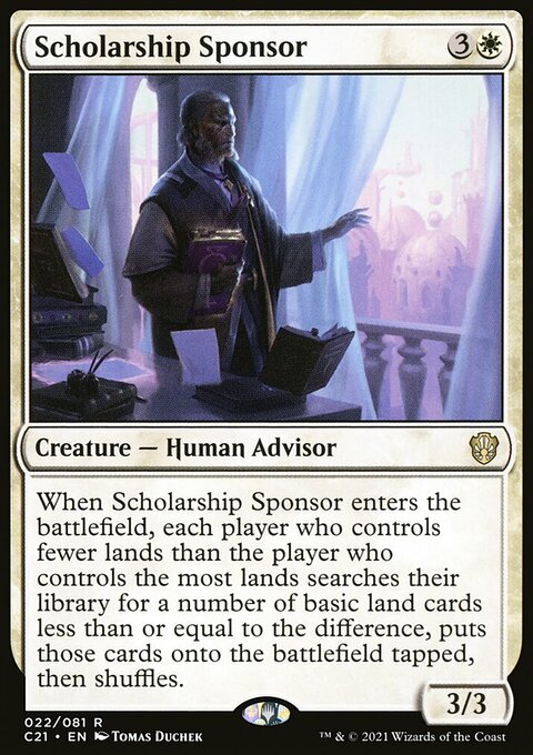 Scholarship Sponsor, Commander 2021 #22, Magic: The Gathering card