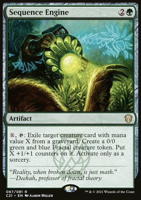 Sequence Engine, Commander 2021 #67, Magic: The Gathering card