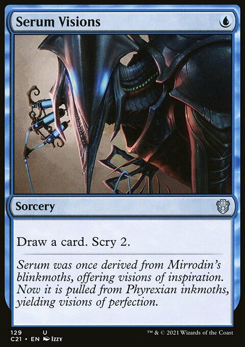 Serum Visions, Commander 2021 #129, Magic: The Gathering card