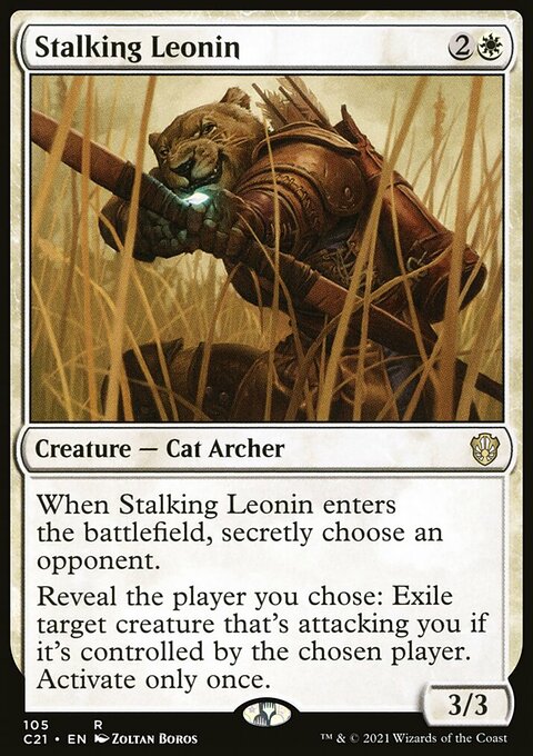 Stalking Leonin, Commander 2021 #105, Magic: The Gathering card