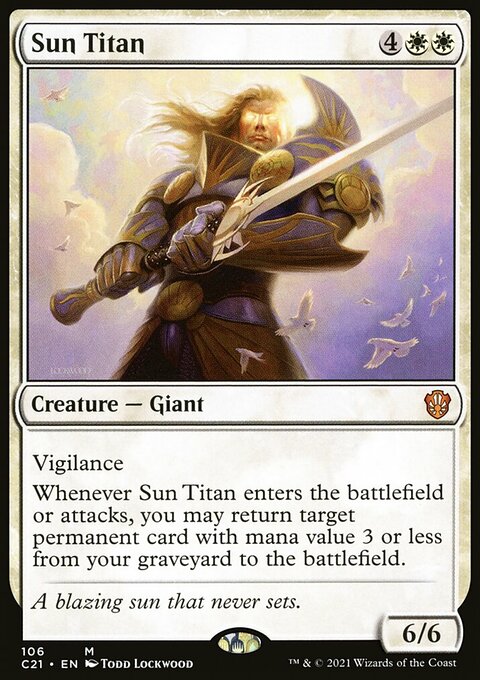 Sun Titan, Commander 2021 #106, Magic: The Gathering card
