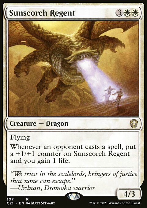Sunscorch Regent, Commander 2021 #107, Magic: The Gathering card