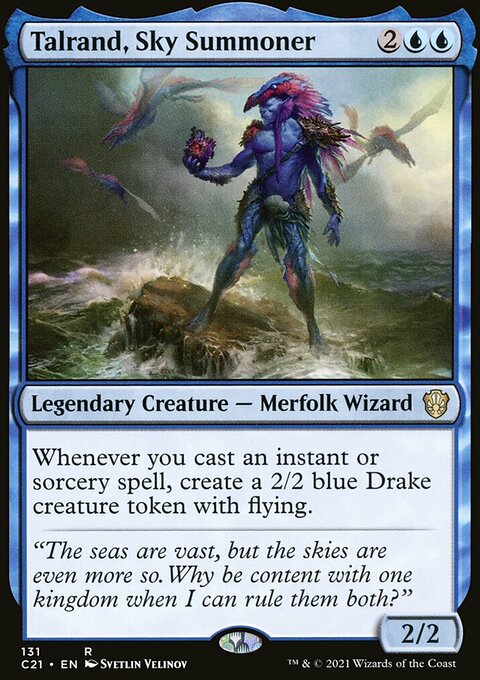 Talrand, Sky Summoner, Commander 2021 #131, Magic: The Gathering card