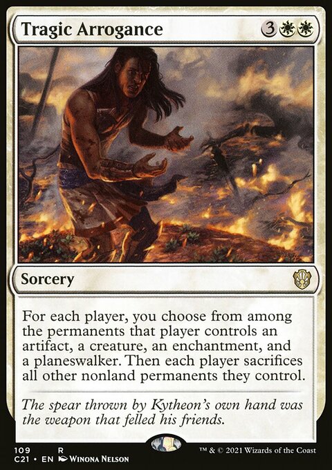 Tragic Arrogance, Commander 2021 #109, Magic: The Gathering card