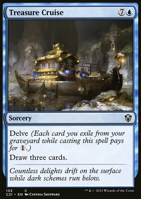Treasure Cruise, Commander 2021 #133, Magic: The Gathering card
