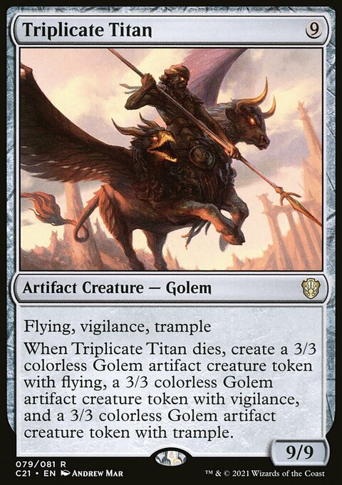 Triplicate Titan, Commander 2021 #79, Magic: The Gathering card