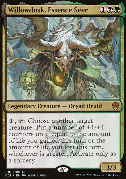 Willowdusk, Essence Seer, Commander 2021 #6, Magic: The Gathering card