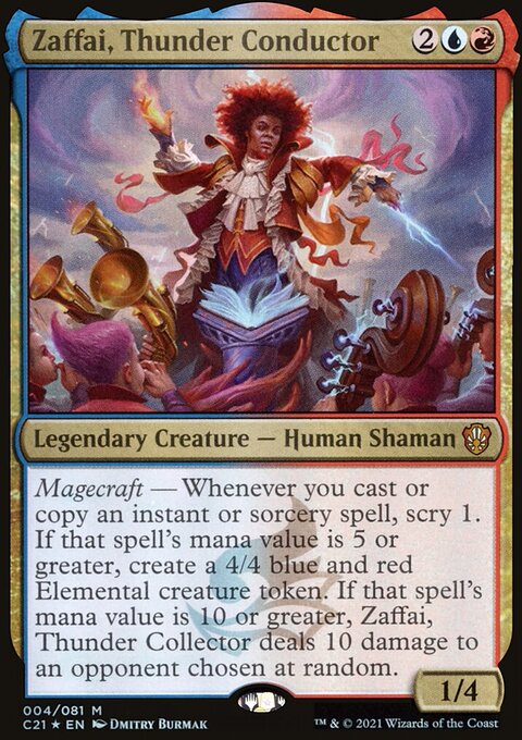 Zaffai, Thunder Conductor, Commander 2021 #4, Magic: The Gathering card