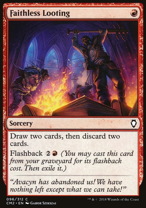 Faithless Looting, Commander Anthology Volume II #96, Magic: The Gathering card