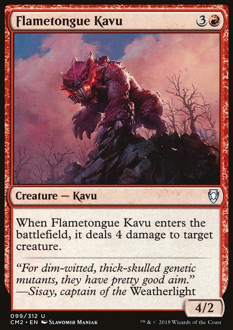 Flametongue Kavu, Commander Anthology Volume II #99, Magic: The Gathering card