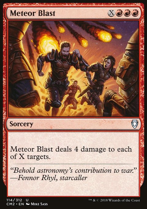 Meteor Blast, Commander Anthology Volume II #114, Magic: The Gathering card
