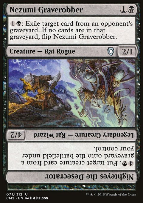 Nezumi Graverobber // Nighteyes the Desecrator, Commander Anthology Volume II #71, Magic: The Gathering card