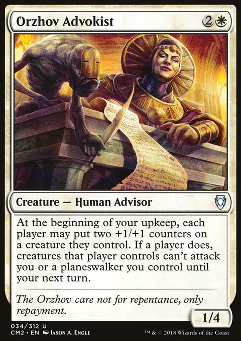 Orzhov Advokist, Commander Anthology Volume II #34, Magic: The Gathering card