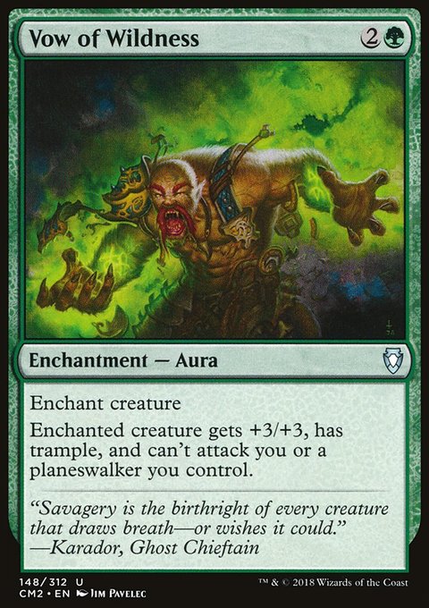 Vow of Wildness, Commander Anthology Volume II #148, Magic: The Gathering card