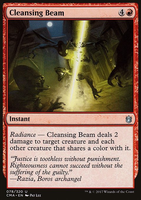 Cleansing Beam, Commander Anthology #78, Magic: The Gathering card