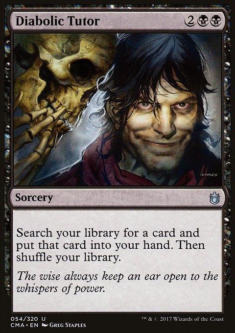 Diabolic Tutor, Commander Anthology #54, Magic: The Gathering card