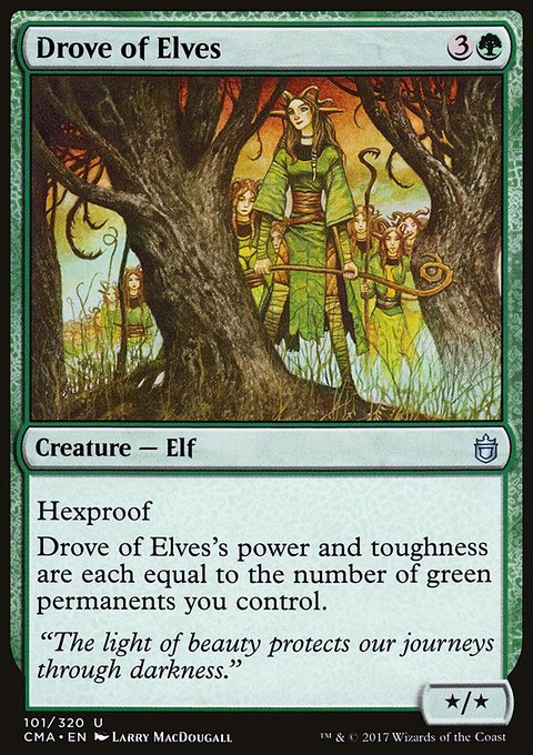 Drove of Elves, Commander Anthology #101, Magic: The Gathering card