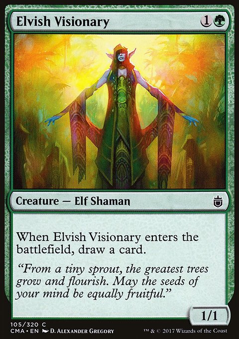 Elvish Visionary, Commander Anthology #105, Magic: The Gathering card