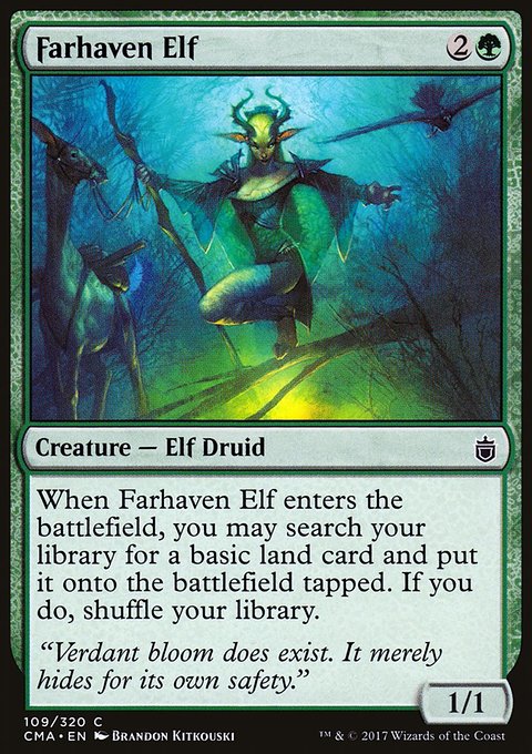 Farhaven Elf, Commander Anthology #109, Magic: The Gathering card
