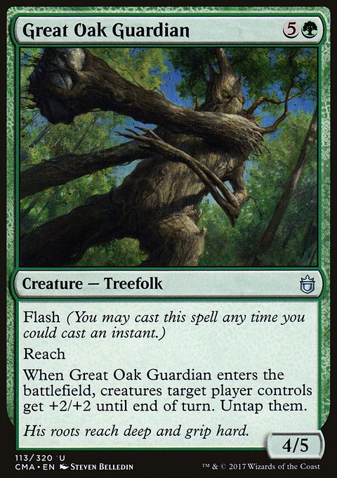 Great Oak Guardian, Commander Anthology #113, Magic: The Gathering card