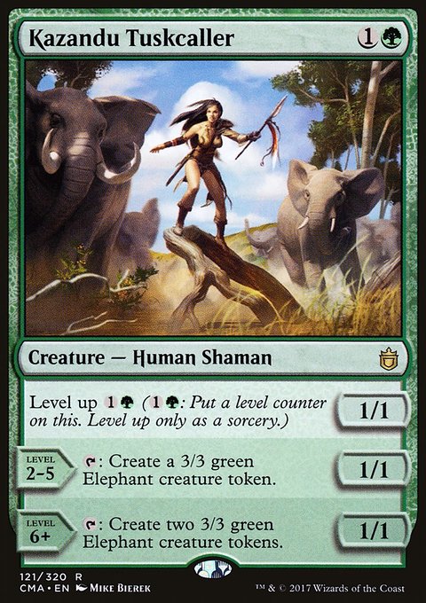 Kazandu Tuskcaller, Commander Anthology #121, Magic: The Gathering card
