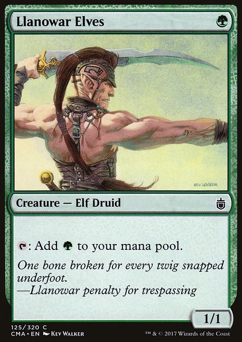Llanowar Elves, Commander Anthology #125, Magic: The Gathering card