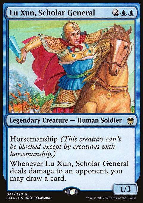 Lu Xun, Scholar General, Commander Anthology #41, Magic: The Gathering card